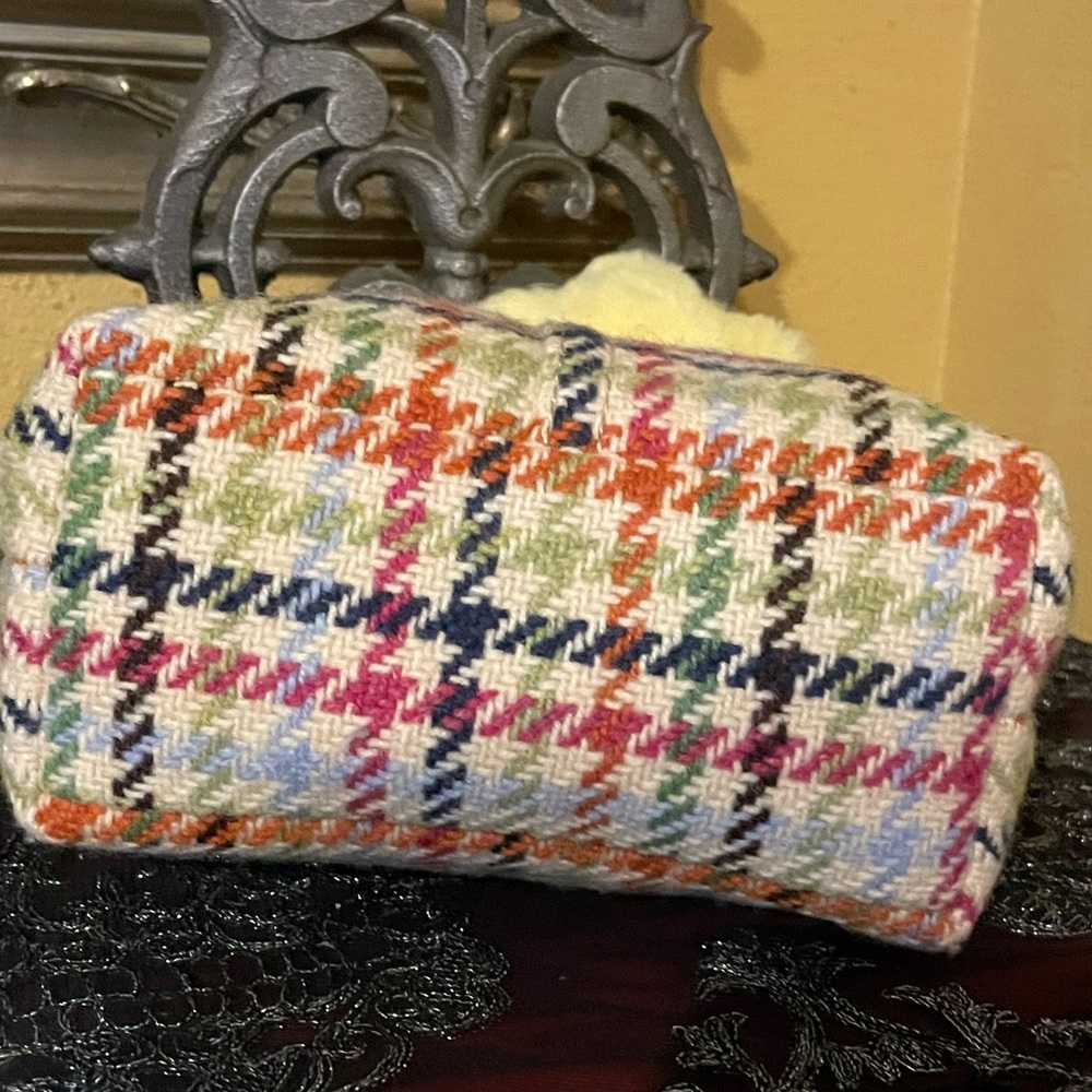 COACH NWT Hampton Tattersall Top Handle Pouchette Mini Bag W/NWOT Labubu Charm - Picture 9 of 17